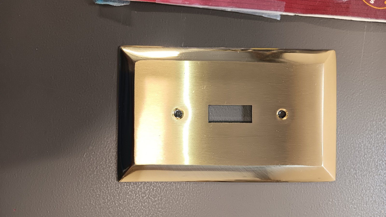 Solid Brass Electric Light Switch Plate Cover Open Box New