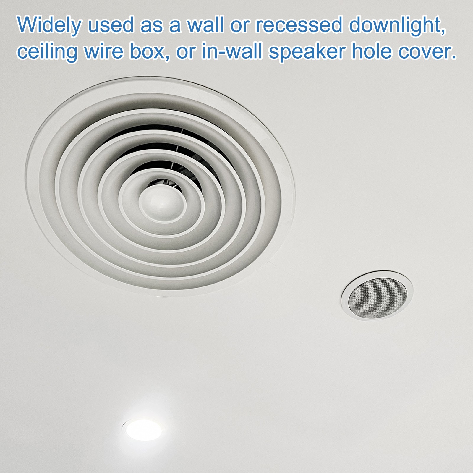 3″ Metal Ceiling Cover Plate Suitable for 3.2-3.6″ Round Hole, White