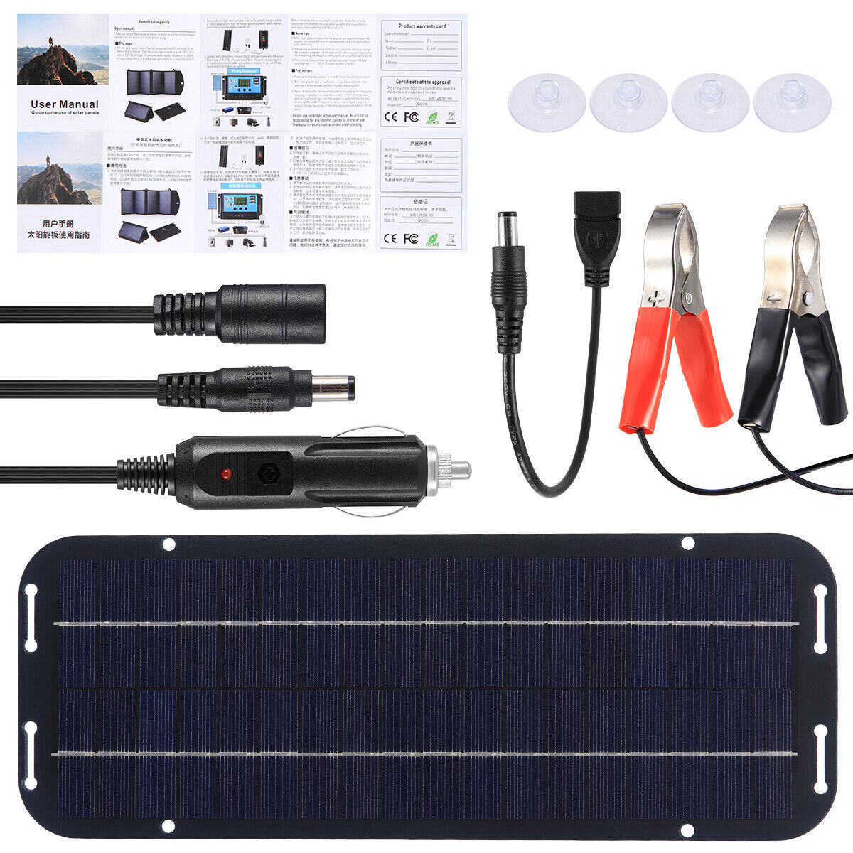 Lot 30W Solar Panel 12V Trickle Charger Battery Charger Kit Maintainer Boat Car