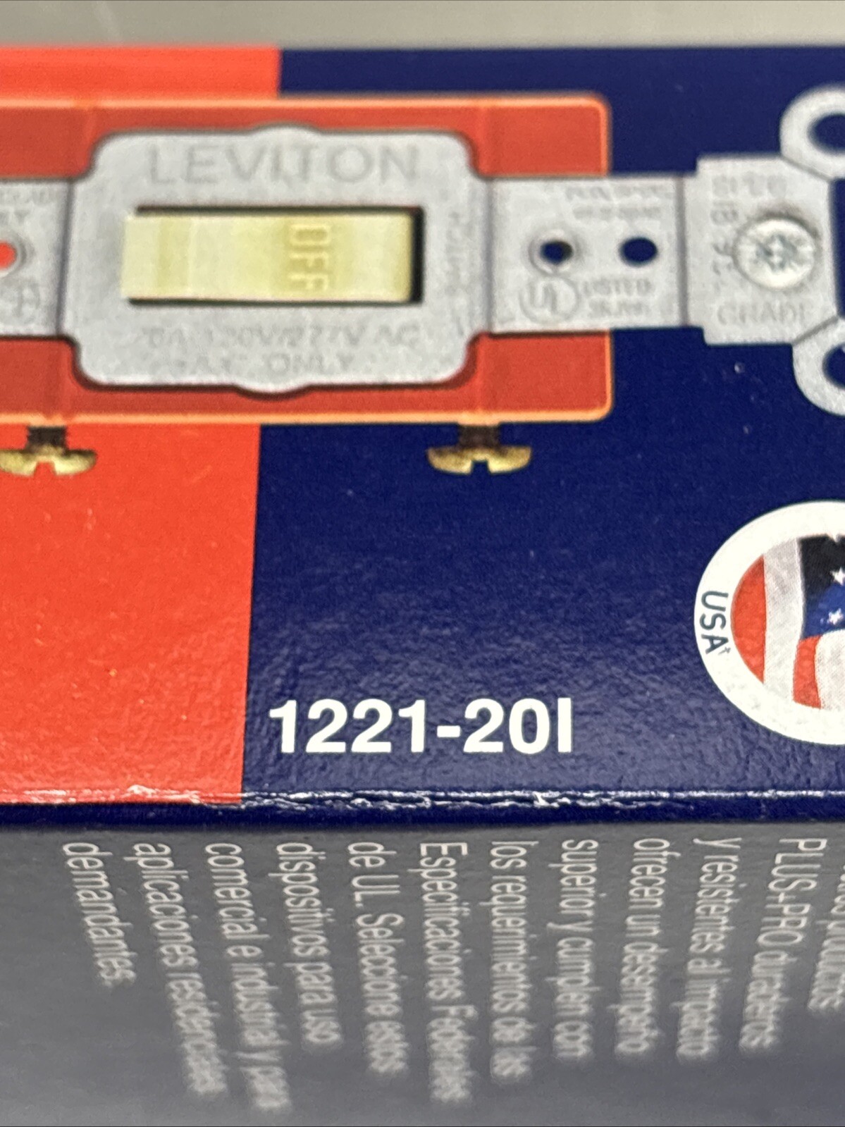 5 X Leviton 15/20 Amp HEAVY DUTY Switch – IVORY 1221-20I (B20