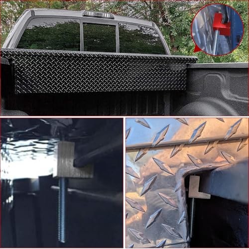 10 Pack No Drill Universal Truck Toolbox Mounting Kit,Aluminium Alloy Silver