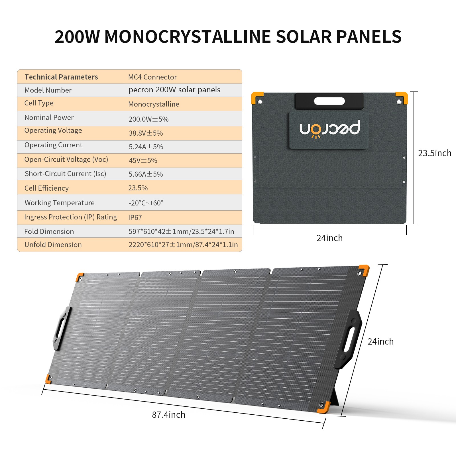 PECRON E1500LFP Portable Power Station 2200W 1536Wh Generator + 200W Solar Panel