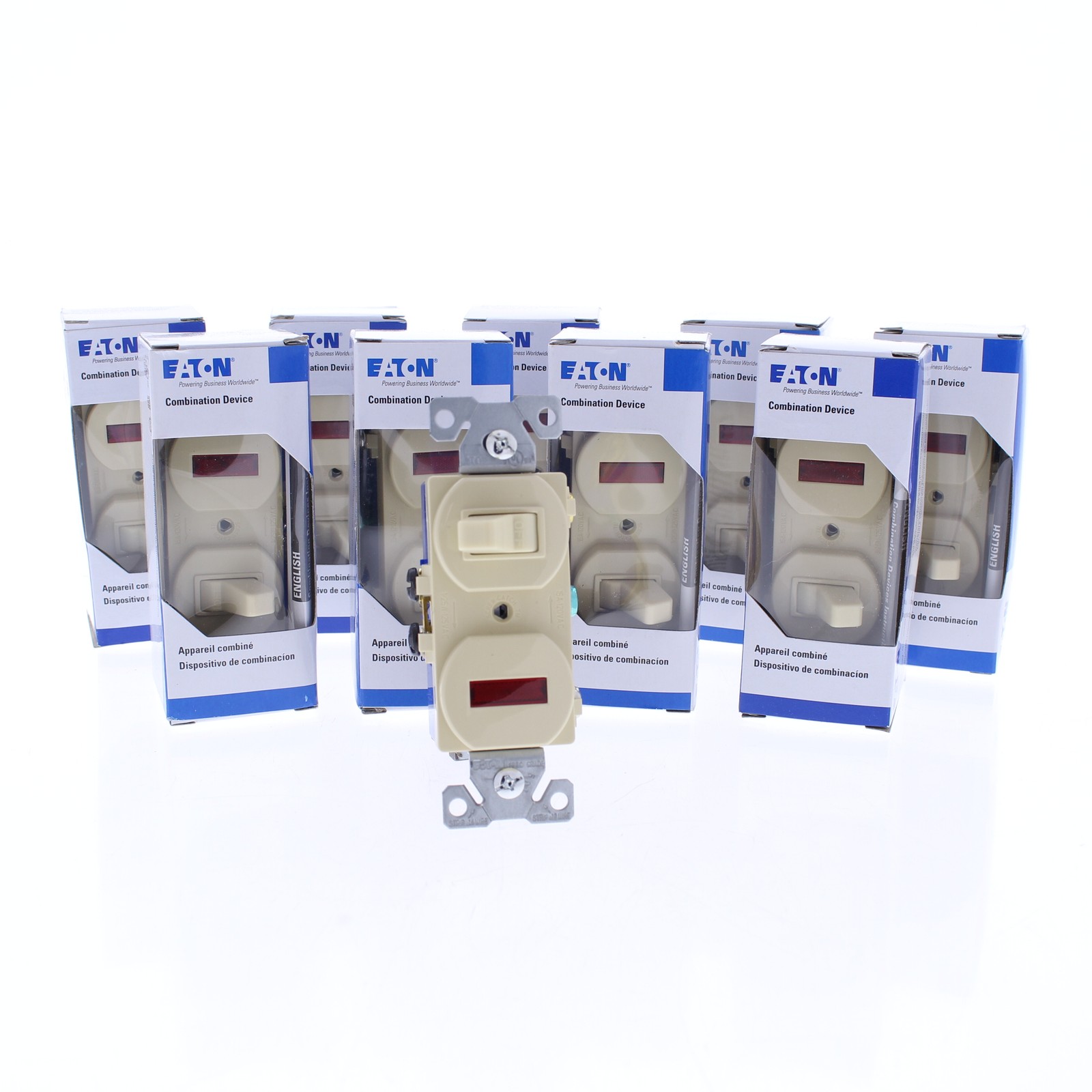 Eaton #277V Ivory #277V Pilot Light Toggle Wall Switch Single Pole 15A 120V 10pc