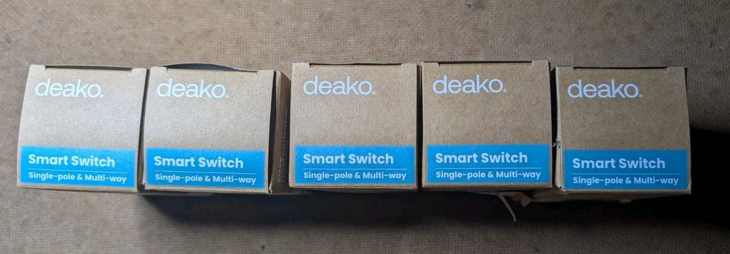 5x-Deako Smart Switch Gen 2 Single Pole Multi-Way WiFi Smart Light Switch NEW