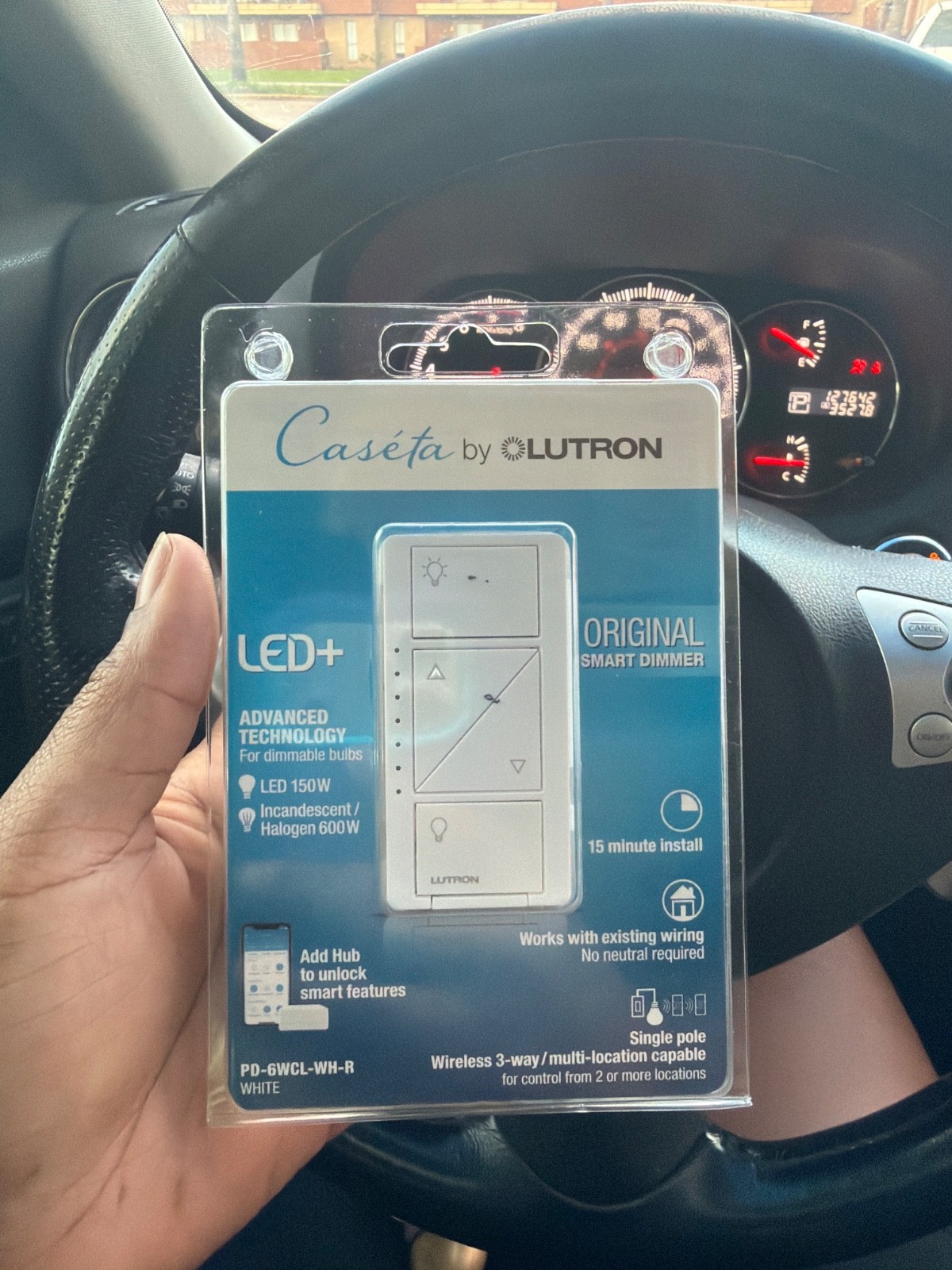 Lutron Caseta Claro Smart Switch – White LED + Advance Technology