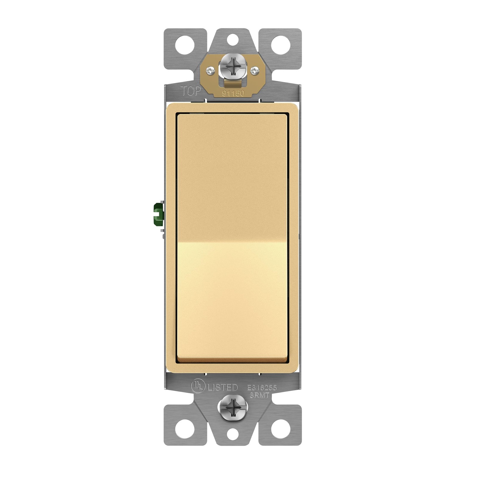 ENERLITES Elite Series Decorator Rocker Light Switch, 15A 120V/277V, Gloss