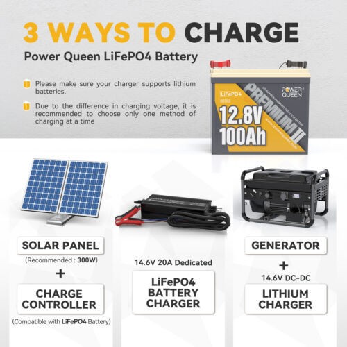 Power Queen 12V 24V 36V 50Ah 100Ah LiFePO4 Lithium Battery BMS For Marine RV lot