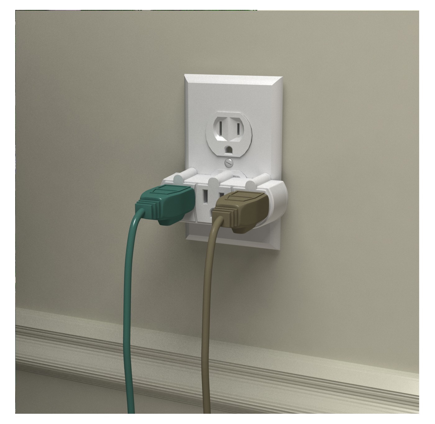 Westinghouse 3 Outlet, Indoor Wall Adapter (2pk – White) DR-03