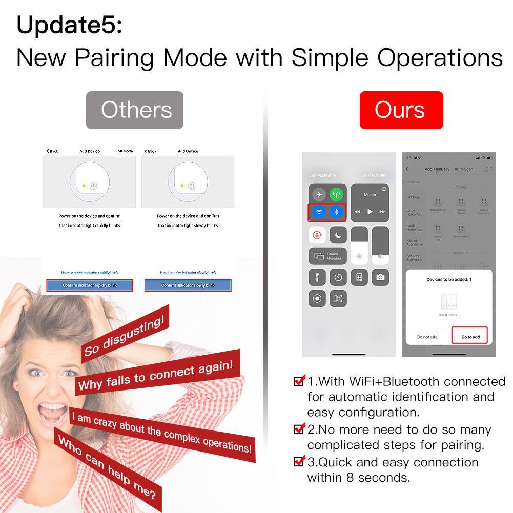 MOES 1/2/3/4 Gang Smart Light Switch WiFi RF Wall Touch Timer Alexa Google APP