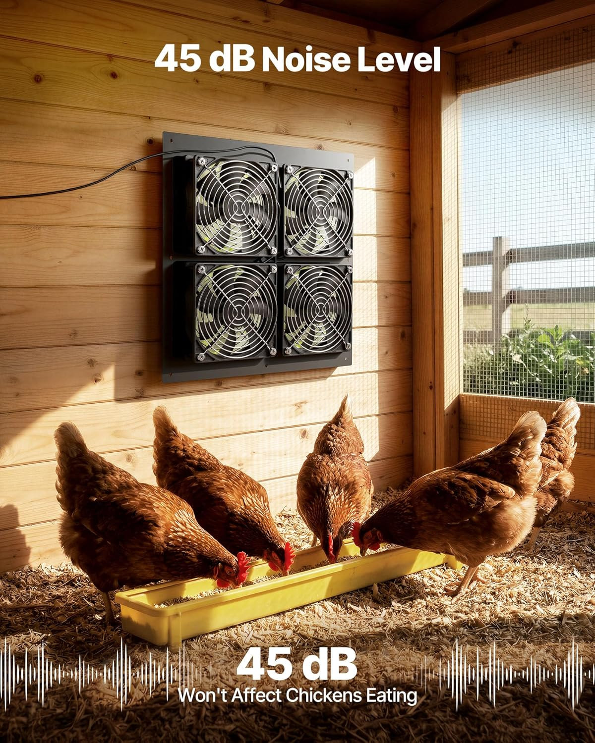 Solar Powered Fan, 25W Solar Panel with 4 Fans, Adjustable Solar Panel Angle, 26