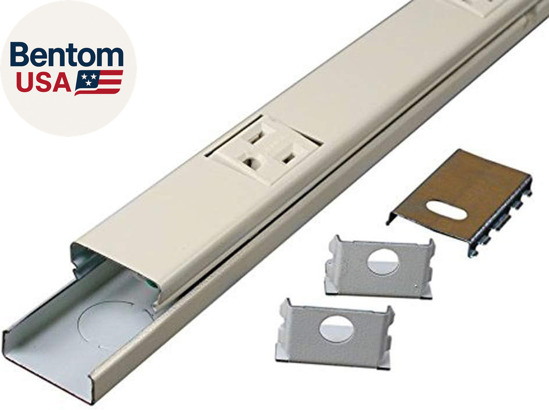 – Wiremold Wall Mount Power Strip, Ivory under Counter Power Strip, 3 Foot Steel