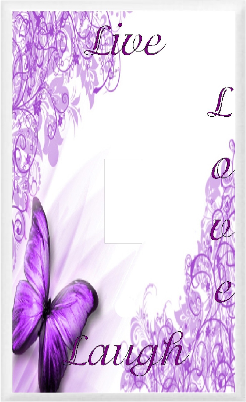 PURPLE BUTTERFLY LIVE LAUGH LOVE #3 IMAGE LIGHT SWITCH COVER PLATE U PICK SIZE