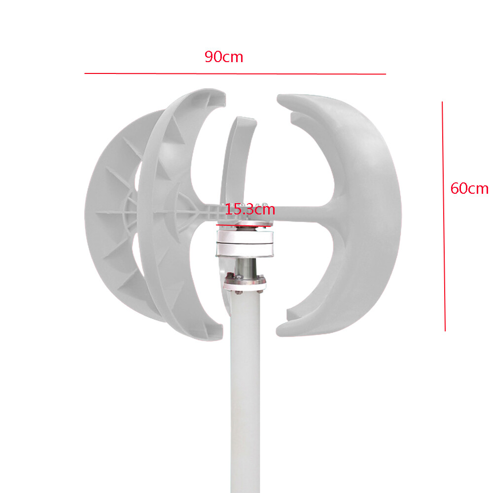 24V 600W 5-Blade Wind Turbine Generator 0.9m Nylon Blades for Home/Marine