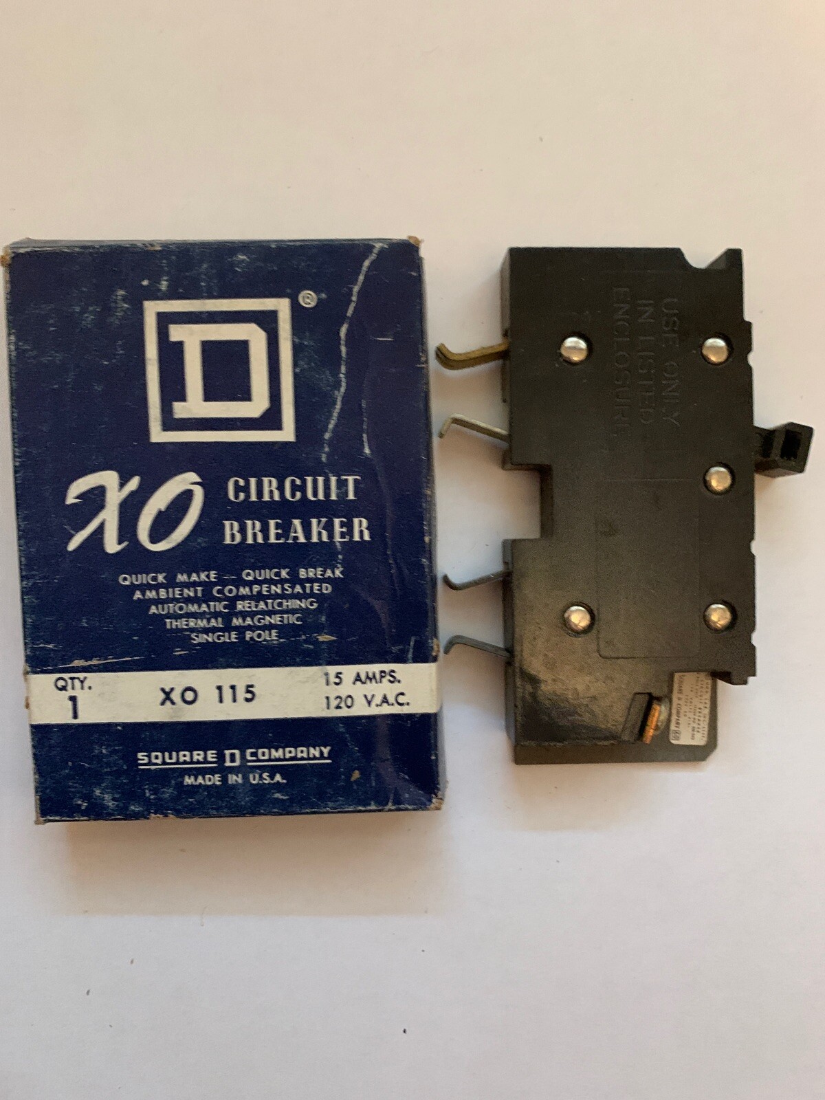 NEW CUTLER HAMMER SQUARE D 15 AMP XO115 1P SINGLE POLE CIRCUIT BREAKER TESTED