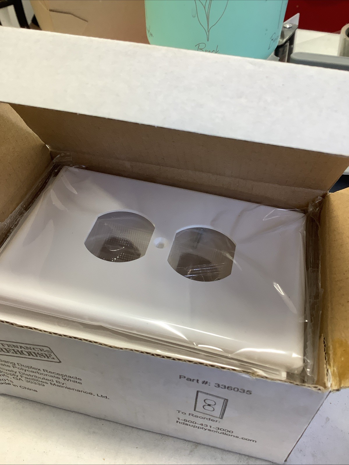 10 Pack – 1-Gang Duplex Receptacle Wall Plate Unbreakable Polycarbonate – White