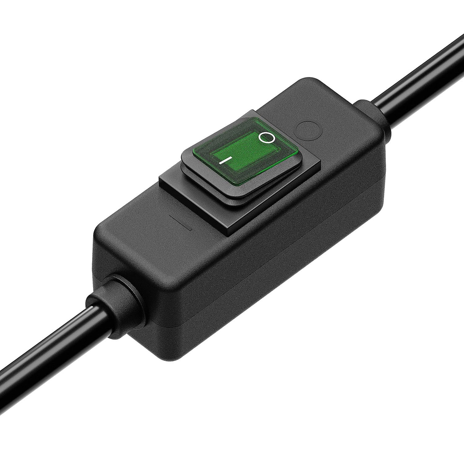 Right Angle Outdoor Waterproof Extension Switch Cord, in-Line 1.5-Foot, Black