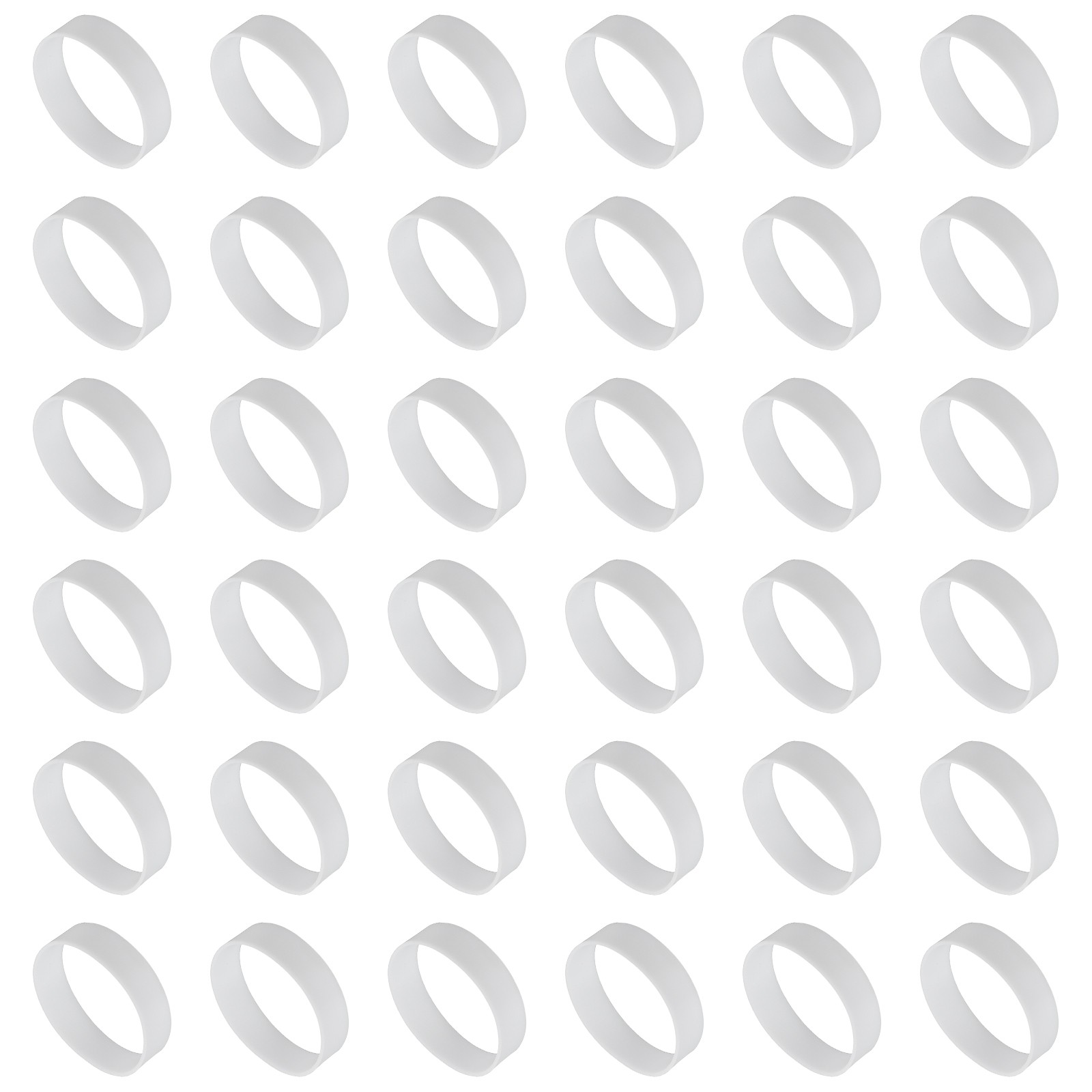60Pcs Silicone Rubber Bands 20mm/0.8″ Rubber Bands Rings Cable Ties White