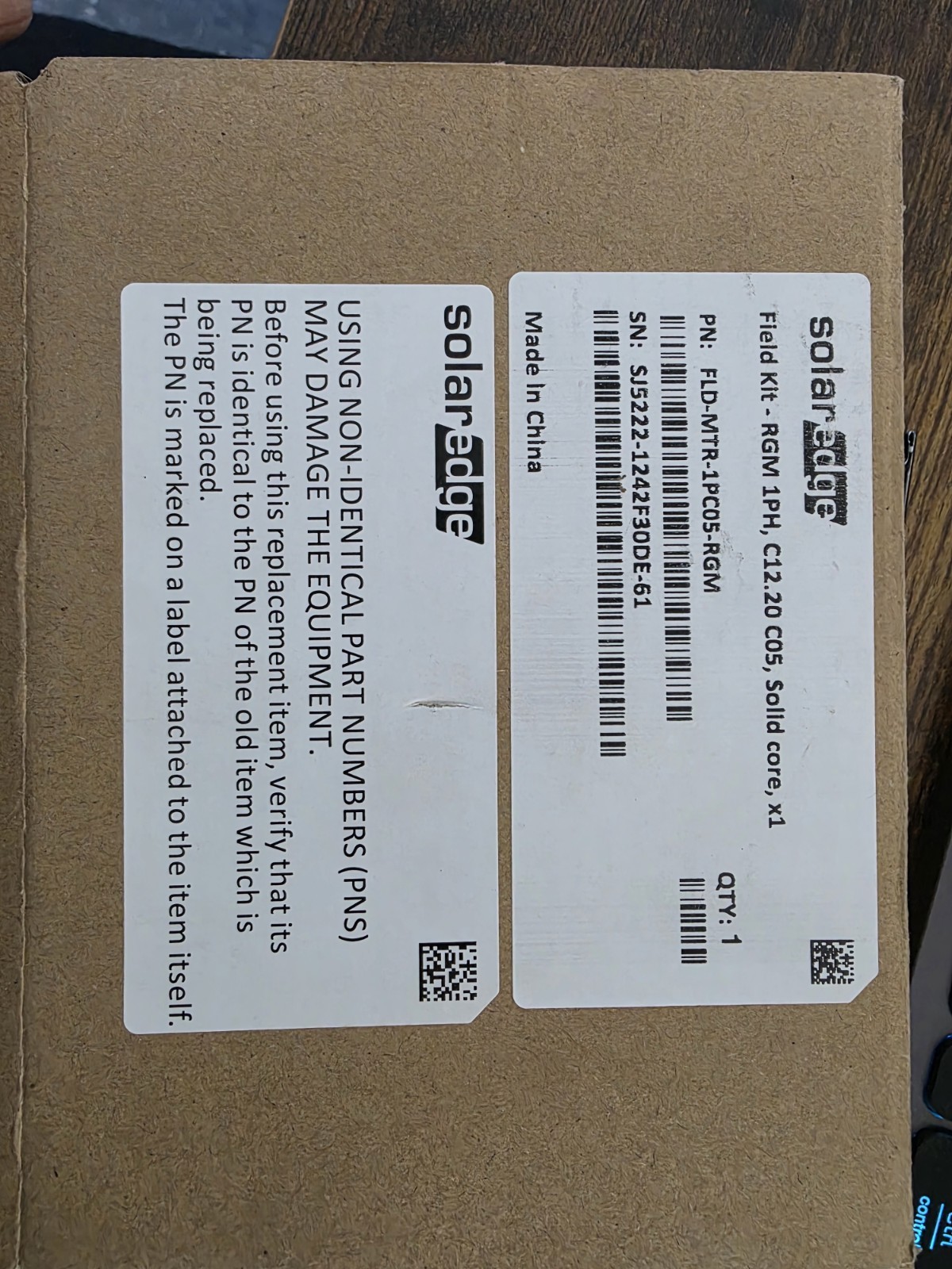 SolarEdge FLD-MTR-1PC05-RGM Single-Phase Revenue Grade Meter – SE-RGMTR