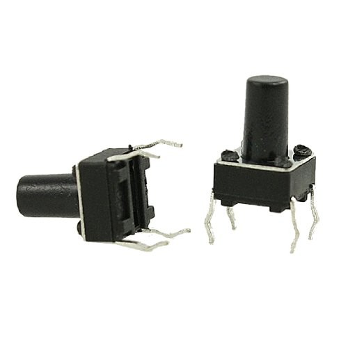 100 Pcs 6 x 6 x 9mm Tactile Tact Push Button Switch 4 Pin DIP