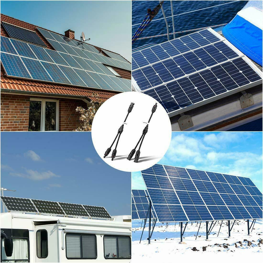 BY A pair of photovoltaic connectors solar Y-shaped cable busbar fireproof