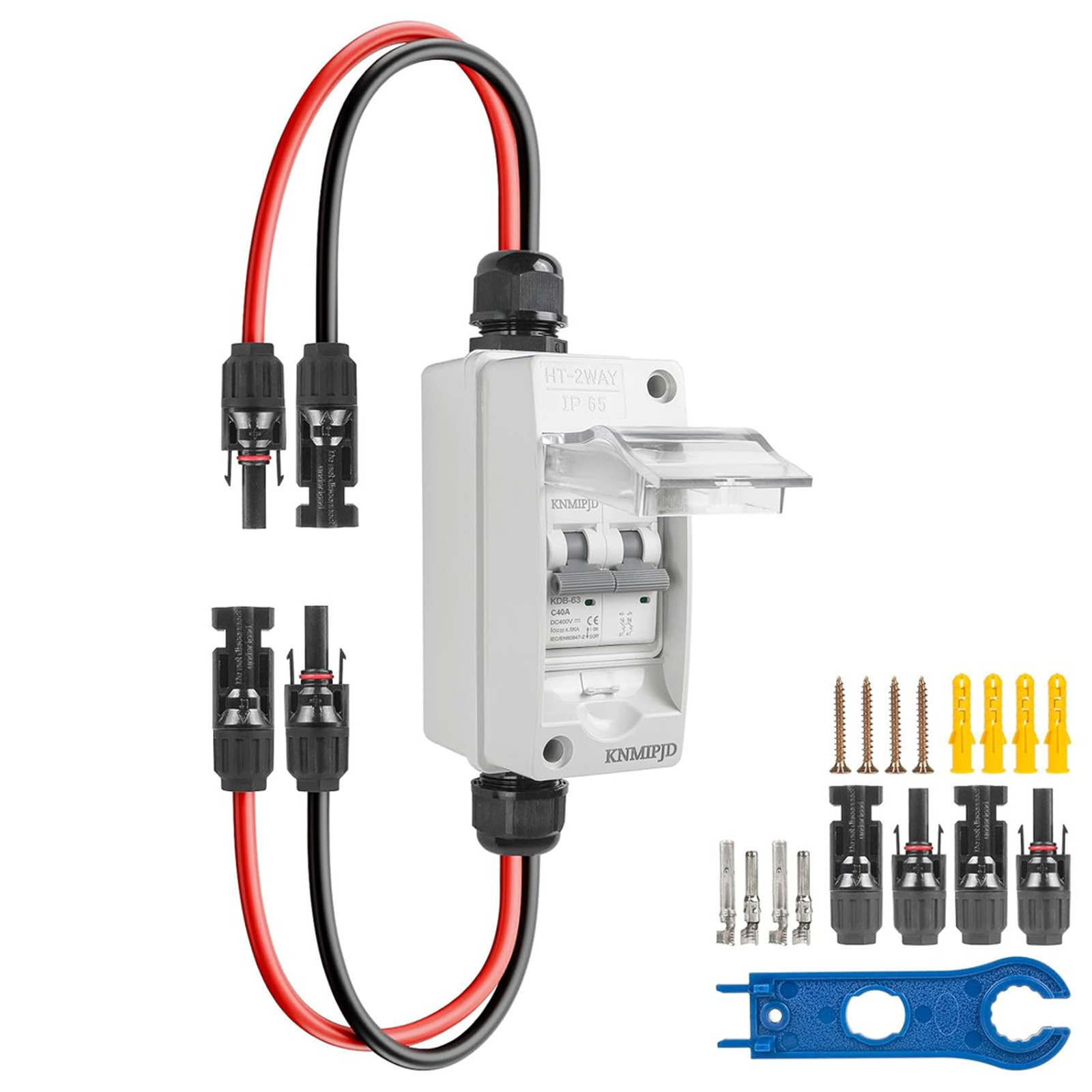 Solar Panel Disconnect Switch 400V 40A IP65 Waterproof Breaker Box for Solar