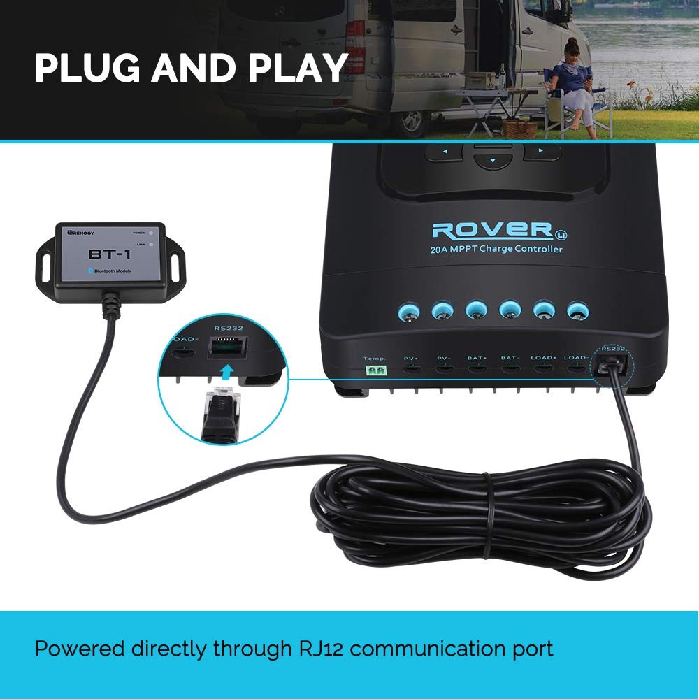 Renogy Bluetooth Module Rj12 Communication Port Compatible