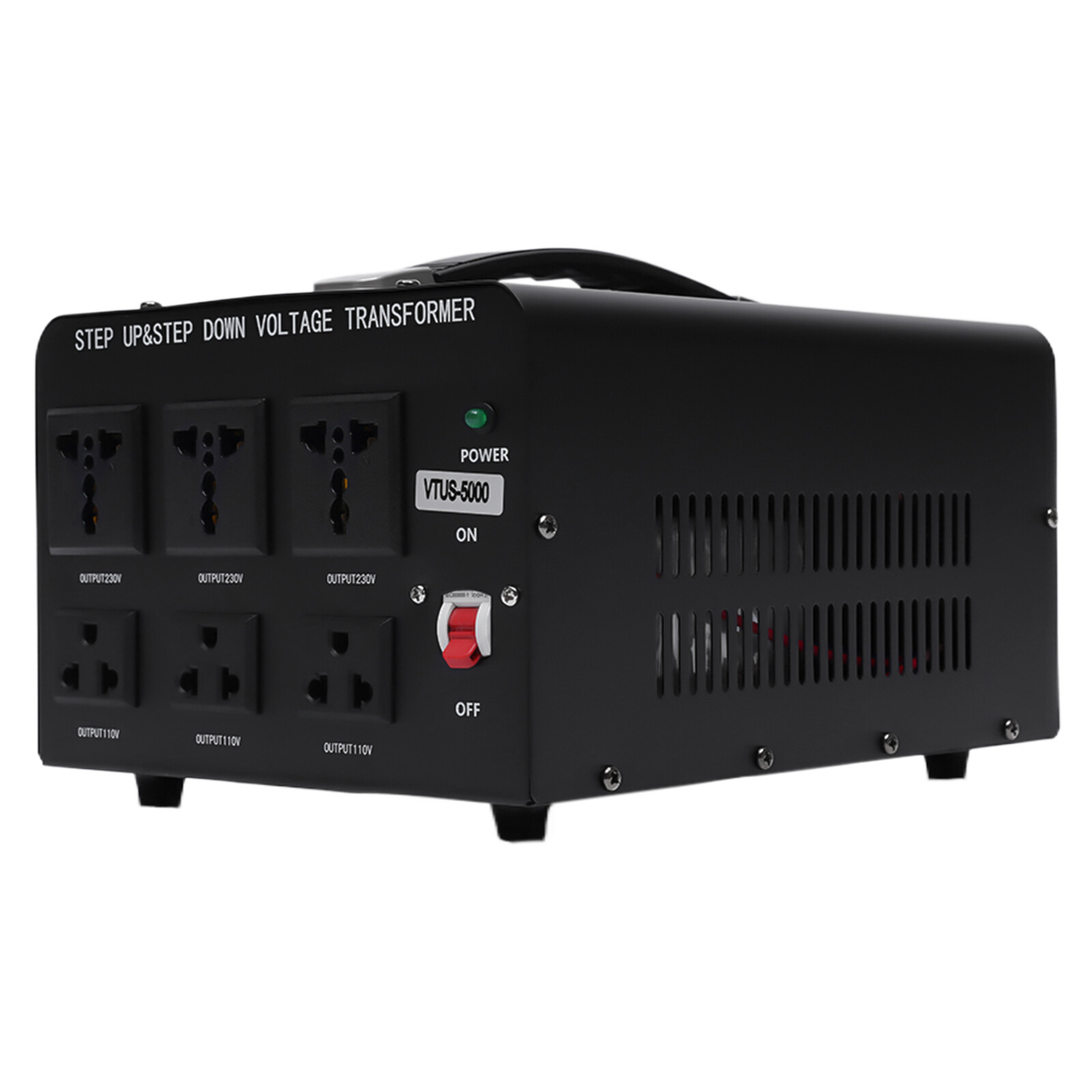 5000W Peak Voltage Converter Transformer Heavy Duty Step Up/Down 110V to 220V US
