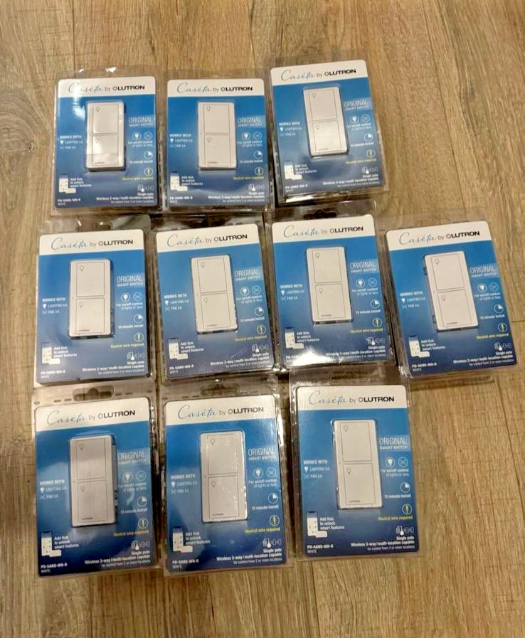 Lutron Caséta Wireless Smart Switch PD-5ANS-WH-R (Pack of 10) FREE SHIPPING