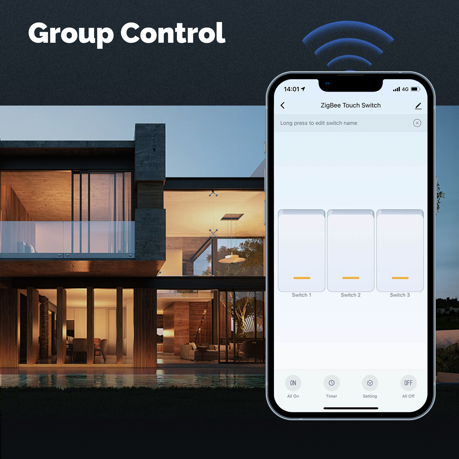 MOES Zigbee Smart Light Switch Mesh Relay Neutral Wire Required Alexa Google APP