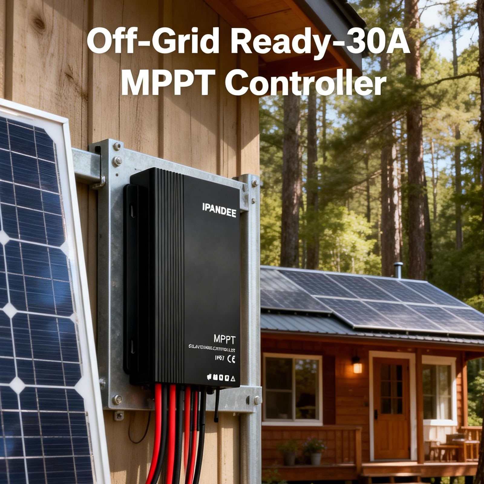 Outdoor Waterproof 30A Solar Panel Battery Charge Controller 12V/24V Auto
