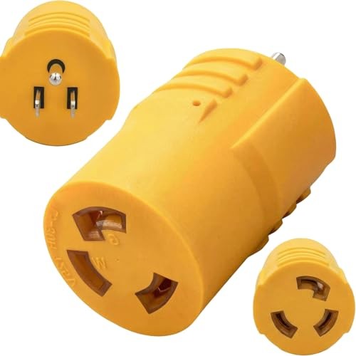 NEMA L14-30P to L6-30R Generator Adapter – 30A 240V 7500W Heavy Duty Twist