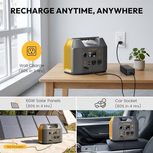 EnginStar 300W Portable Power Station 296Wh Solar