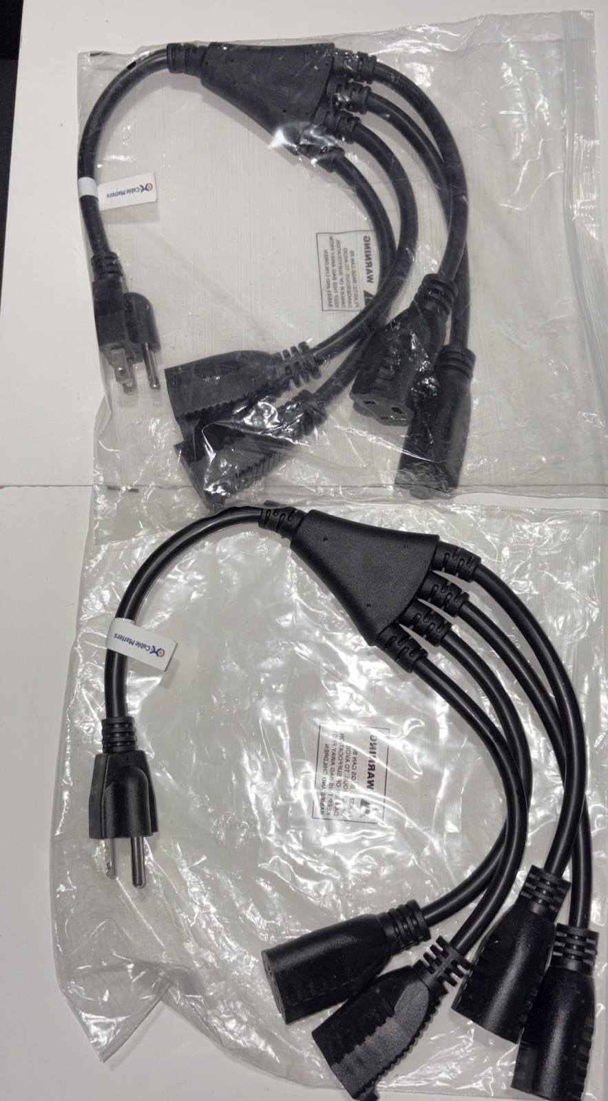 4 Way Power Cord Splitter Cable-3 Prong 1 to 4 Extension Cord-Outlet (2)