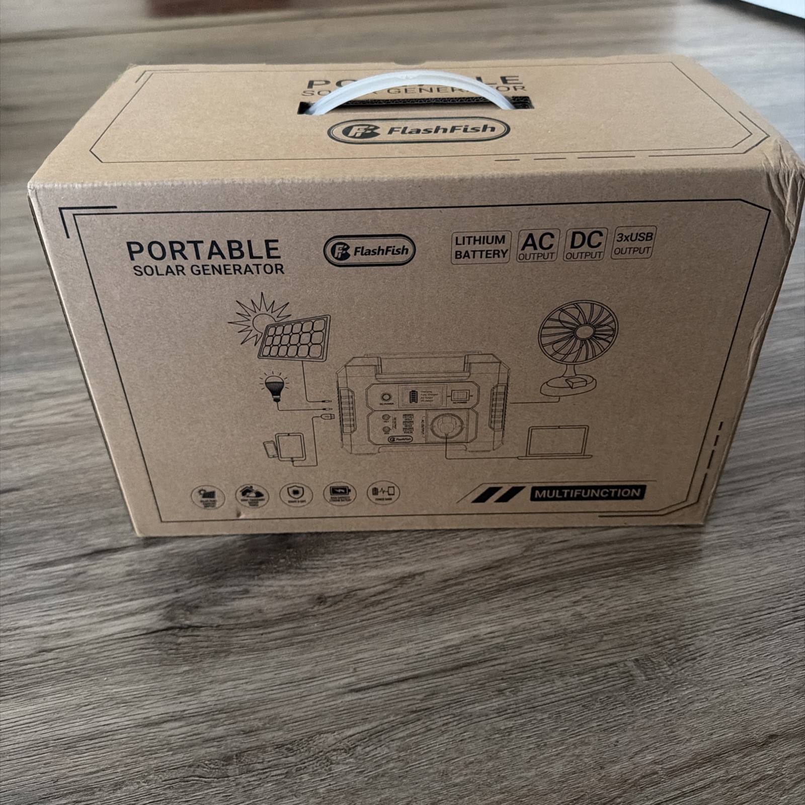 Flashfish 200W 151Wh E200 Portable Power Station With Solar Panel 60W US Stock