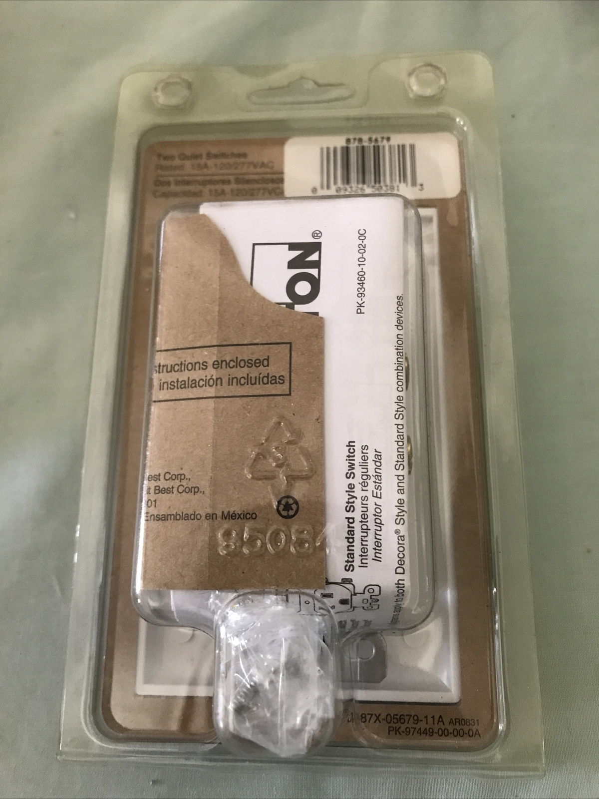 Double Single Pole Switches W/cover Quiet