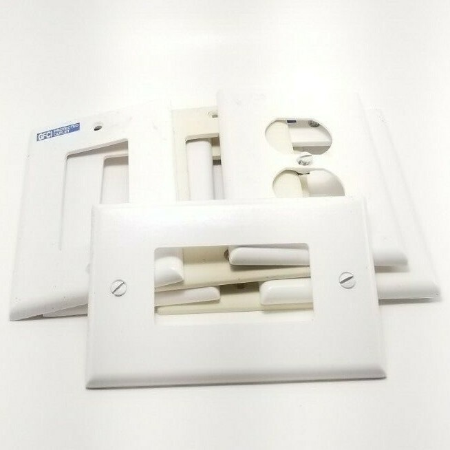 Bundle Of Wall Cover Plates Different 1-Gang White And Almond Color USA Seller