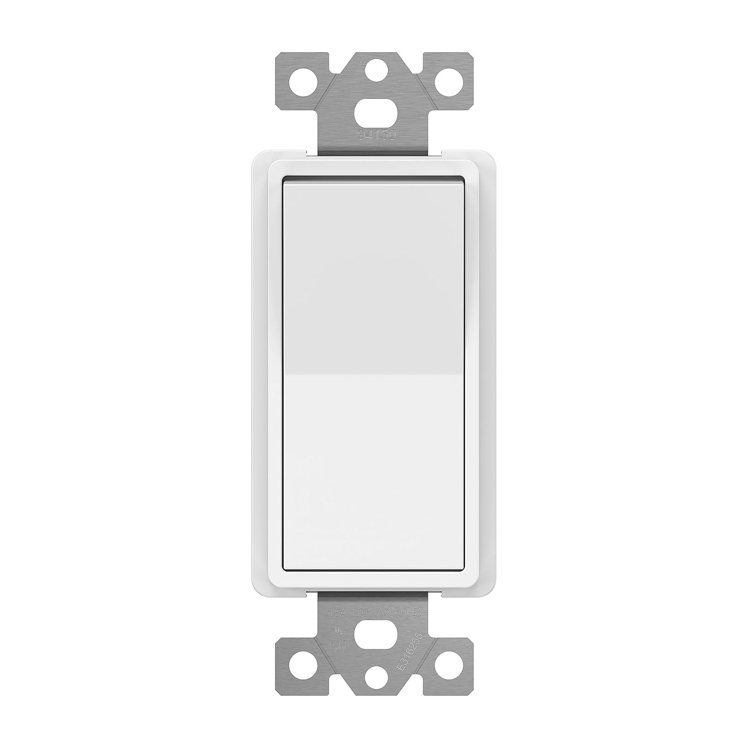 4-Way Decorator Paddle Rocker Light Switch, Clamp Down Wiring, Grounding Screw,