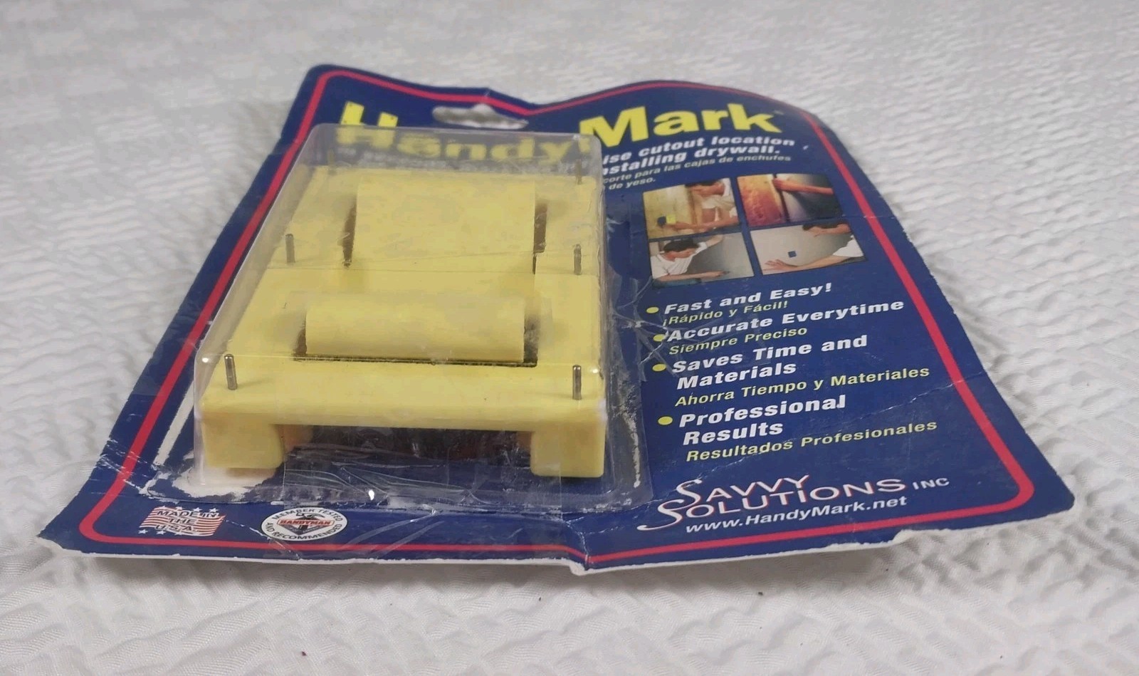 HandyMark Electrical Outlet Box Cutout Jig ABS Plastic Drywall Marking Tool USA