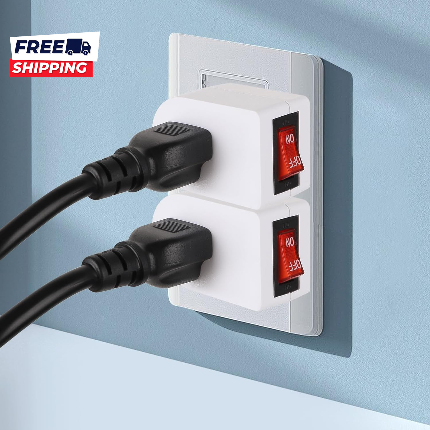 Grounded Outlet with on off Switch Single Power Adapter Outlet Switch