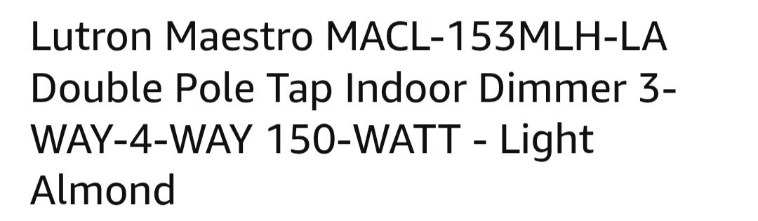Lutron Maestro LED+ Dimmer Switch for LED Bulbs-150W/Single Pole or Multi Locati