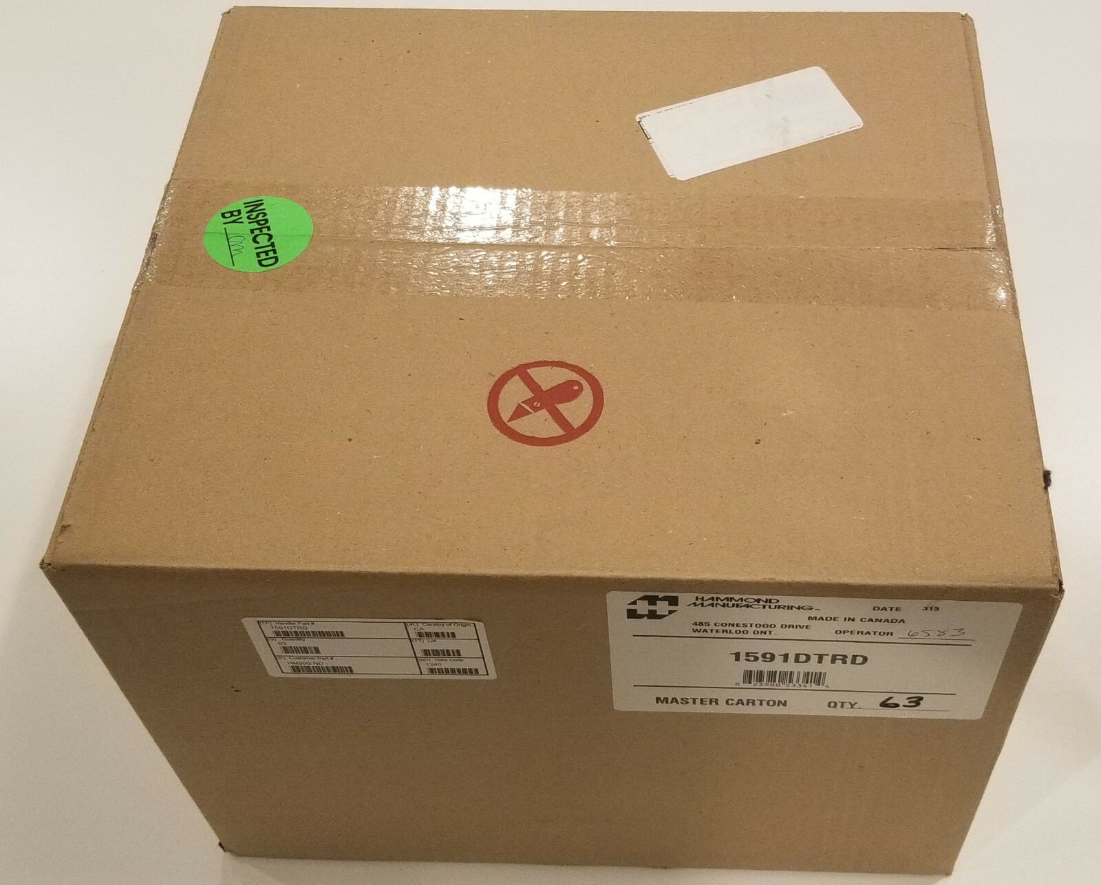 Lot of 63 – 1591DTRD Hammond Red Polycarbonate Enclosure, US seller