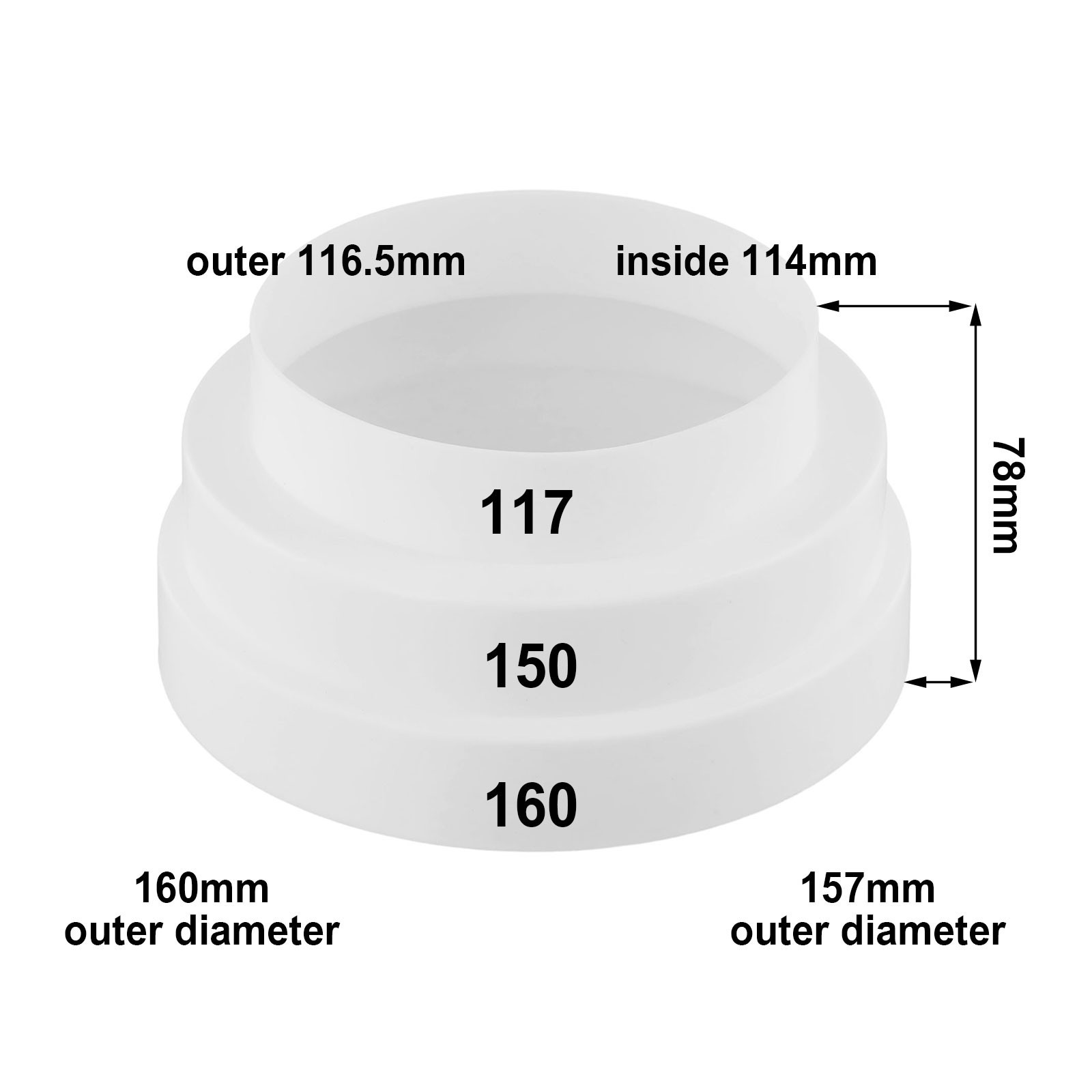 Fan Pipe Fan Pipe Practical Replacement 80/100/110mm Accessories Connector