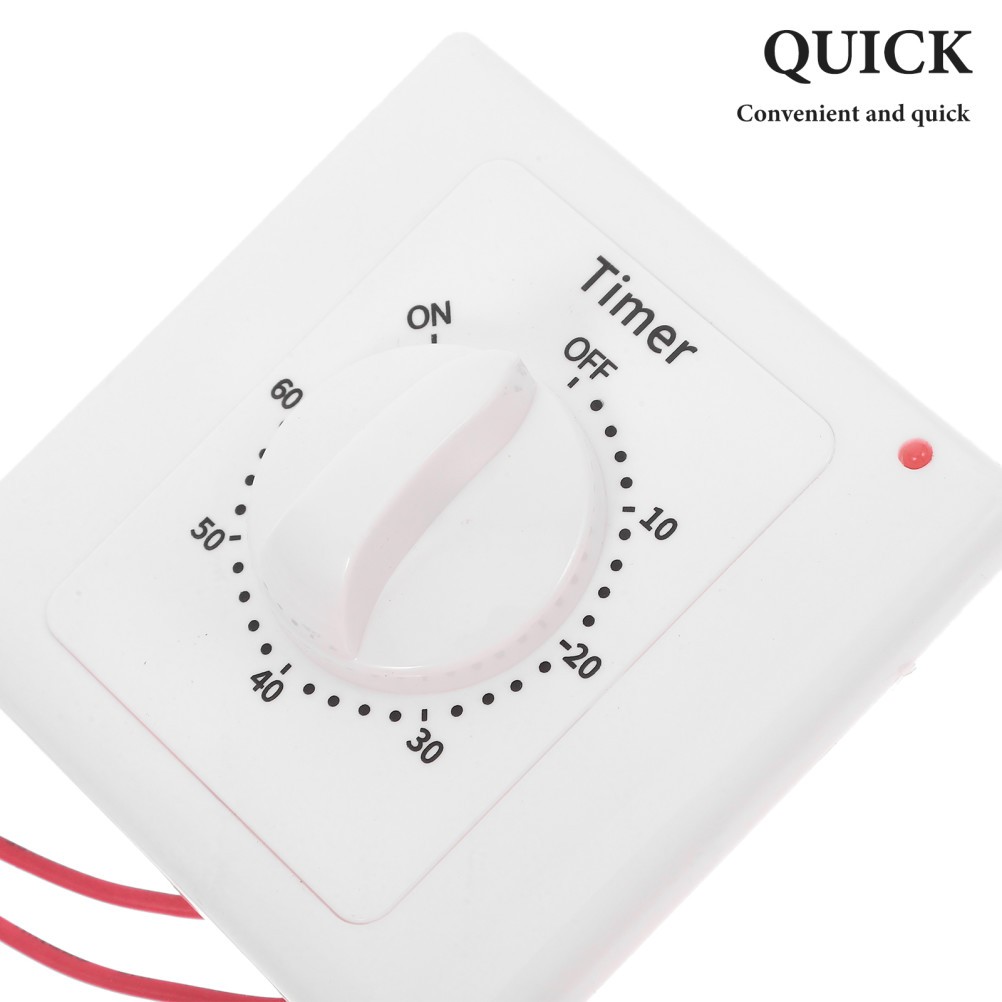 Indoor Mechanical Timer Switch for Lights with Multiple Time Settings White