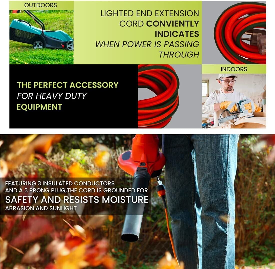 All-Weather Extension Cord – Indestructible – Abrasion-Resistant – 50ft