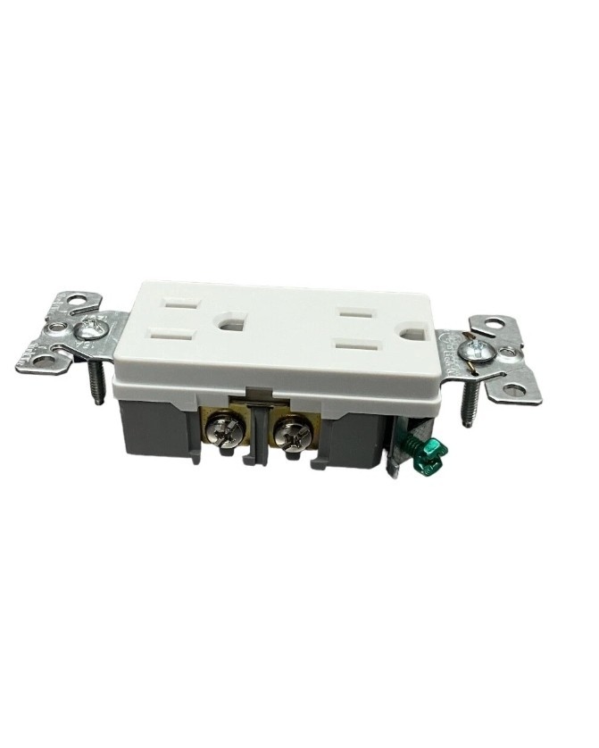 80 Eaton Commercial Grade Receptacle White Decorator Heavy Duty Outlet 15A 6252W