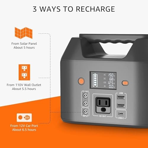 EnginStar Portable Power Station 150W 155Wh Solar Generator