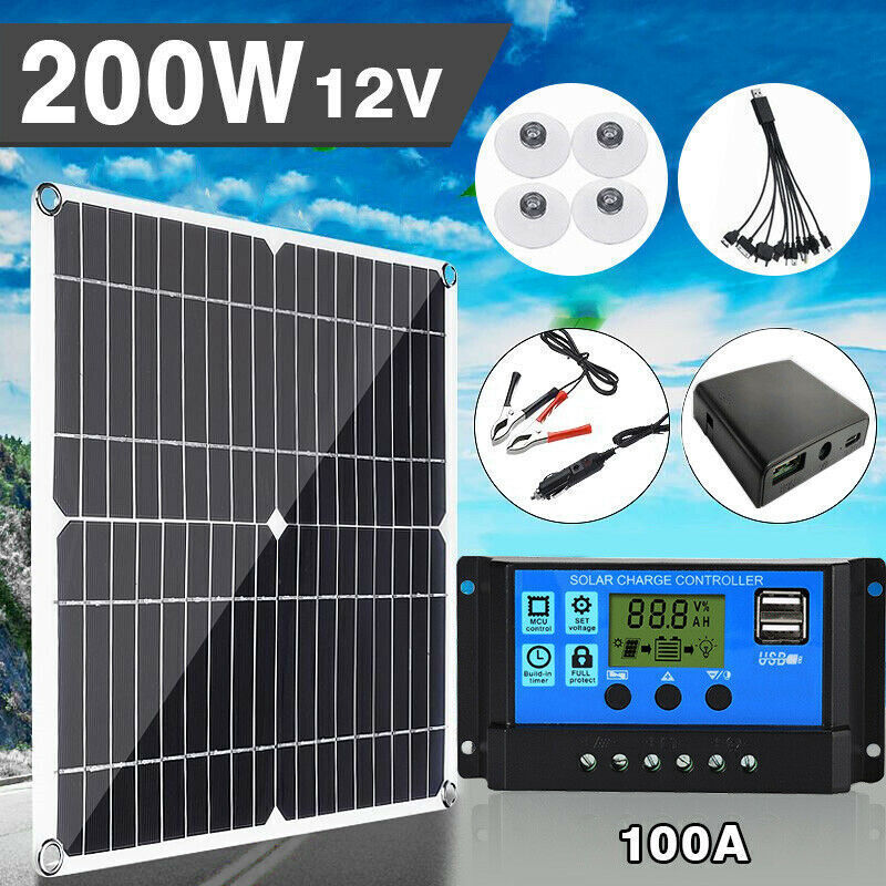 4000 Watts Solar Panel Kit 100A 12V Battery Charger with Controller Caravan Boat