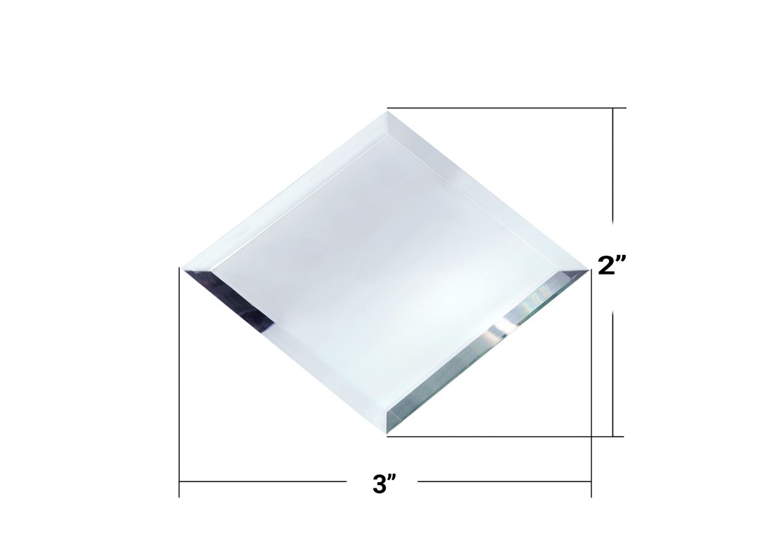 FHC MRB23D 2″ x 3″ 3mm Diamond Mirror Baguettes – pack of 40