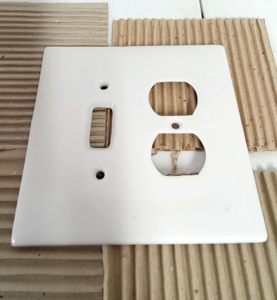 Maryland China Light Outlet Switch Wall Plate Cover Ceramic Porcelain Off White