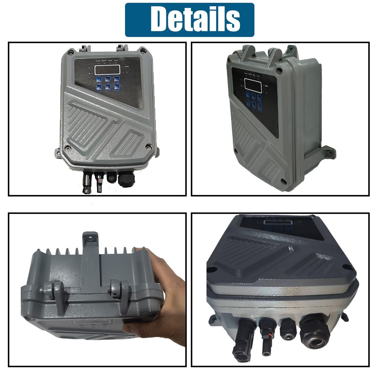 DC 24V 3” Solar Deep Well Pump Water Pump 2300L/h Stainless Steel Submersible